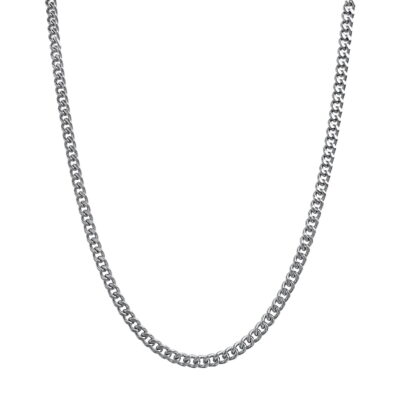 Mens Slim Silver Chain Necklace