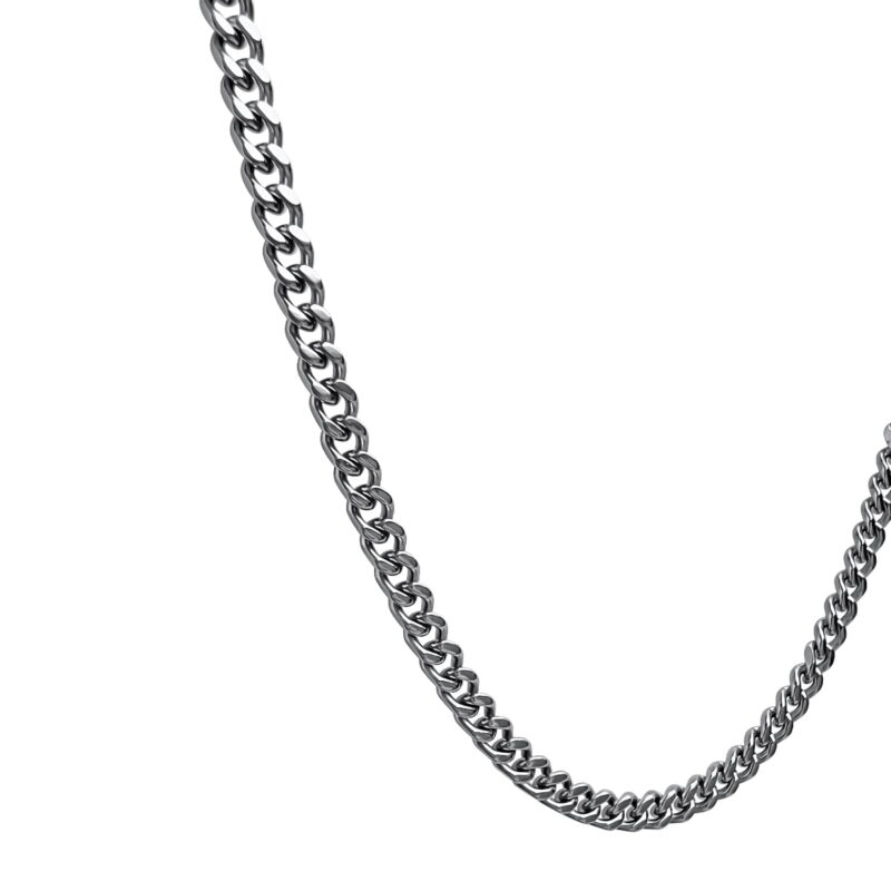 Mens Slim Silver Chain Necklace