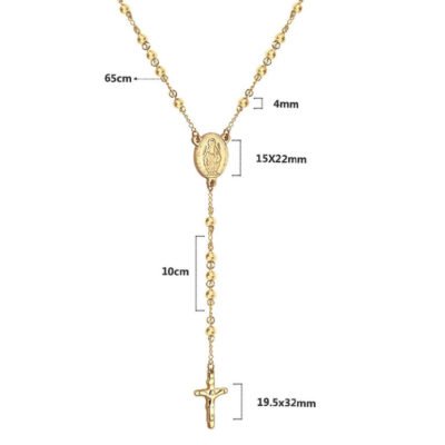 Mens Cross Necklace Gold
