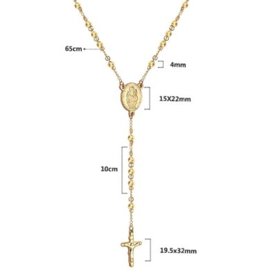 Mens Cross Necklace Gold