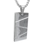 mens silver pendant necklace