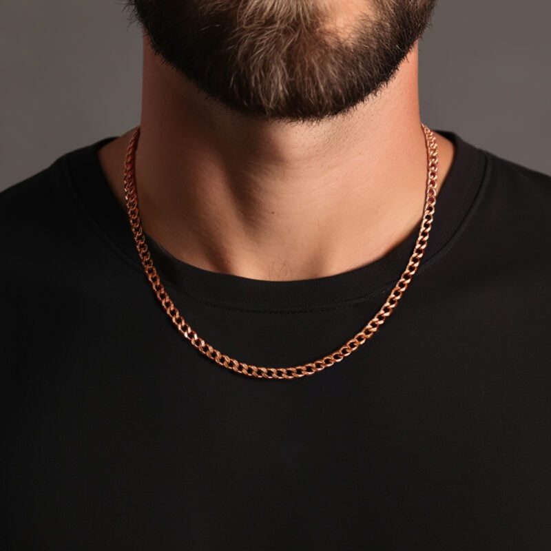 Mens Rose Gold Chain 5mm