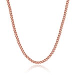 Rose Gold Curb Chain Necklace 5mm Width