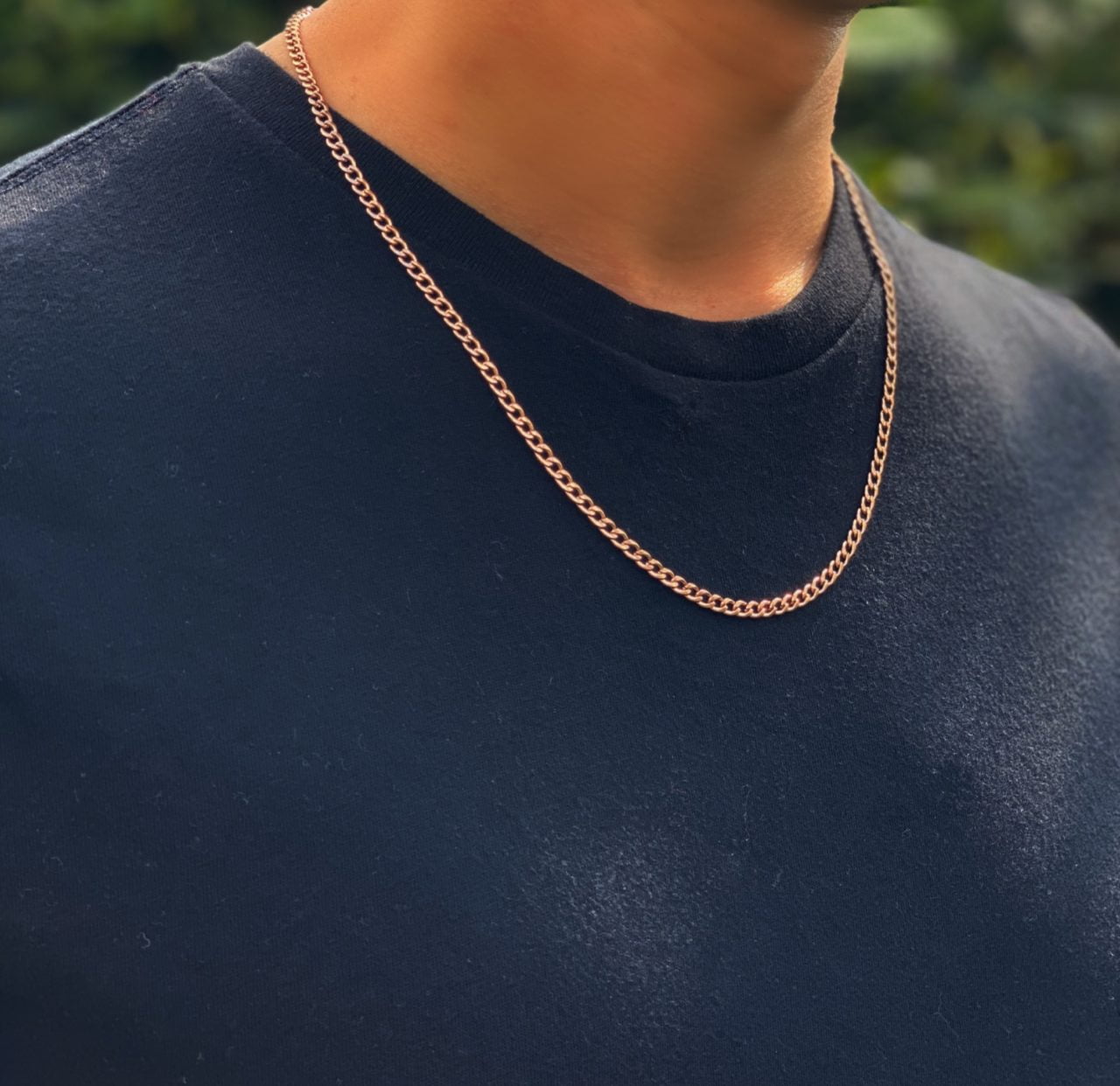 Mens Rose Gold Cuban Chain | 4mm Width | Alfred & Co. London