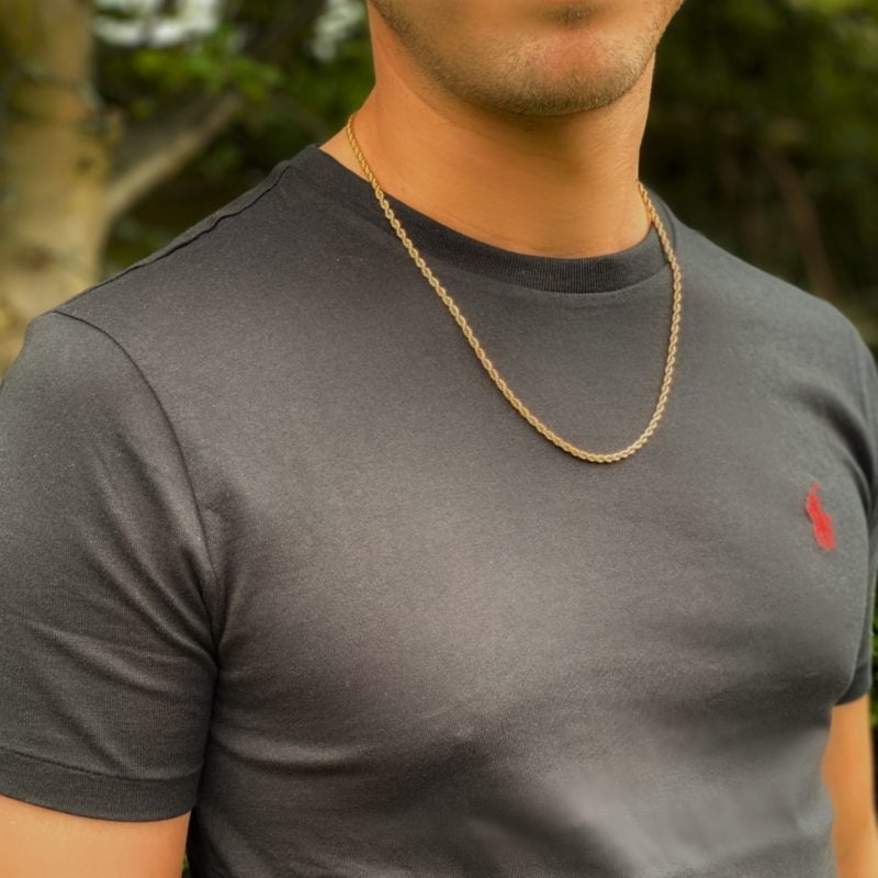 Rope Twisted Chain Necklace Stainless Steel Alfred & Co. Jewellery