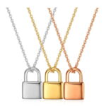 Padlock Necklace | Silver | Gold | Rose Gold-TONE
