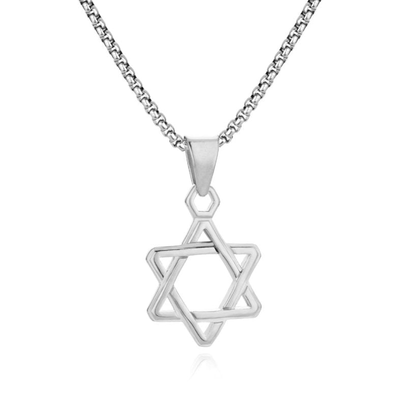 Star of David Necklace Silver