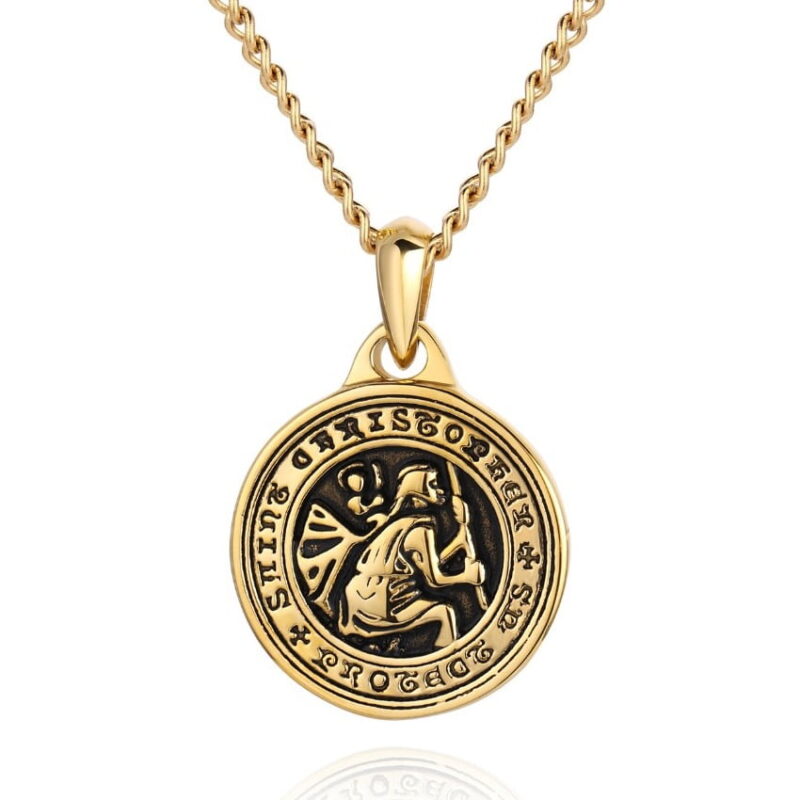 Saint Christopher Necklace Gold