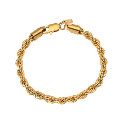 Gold Rope Bracelet 6mm