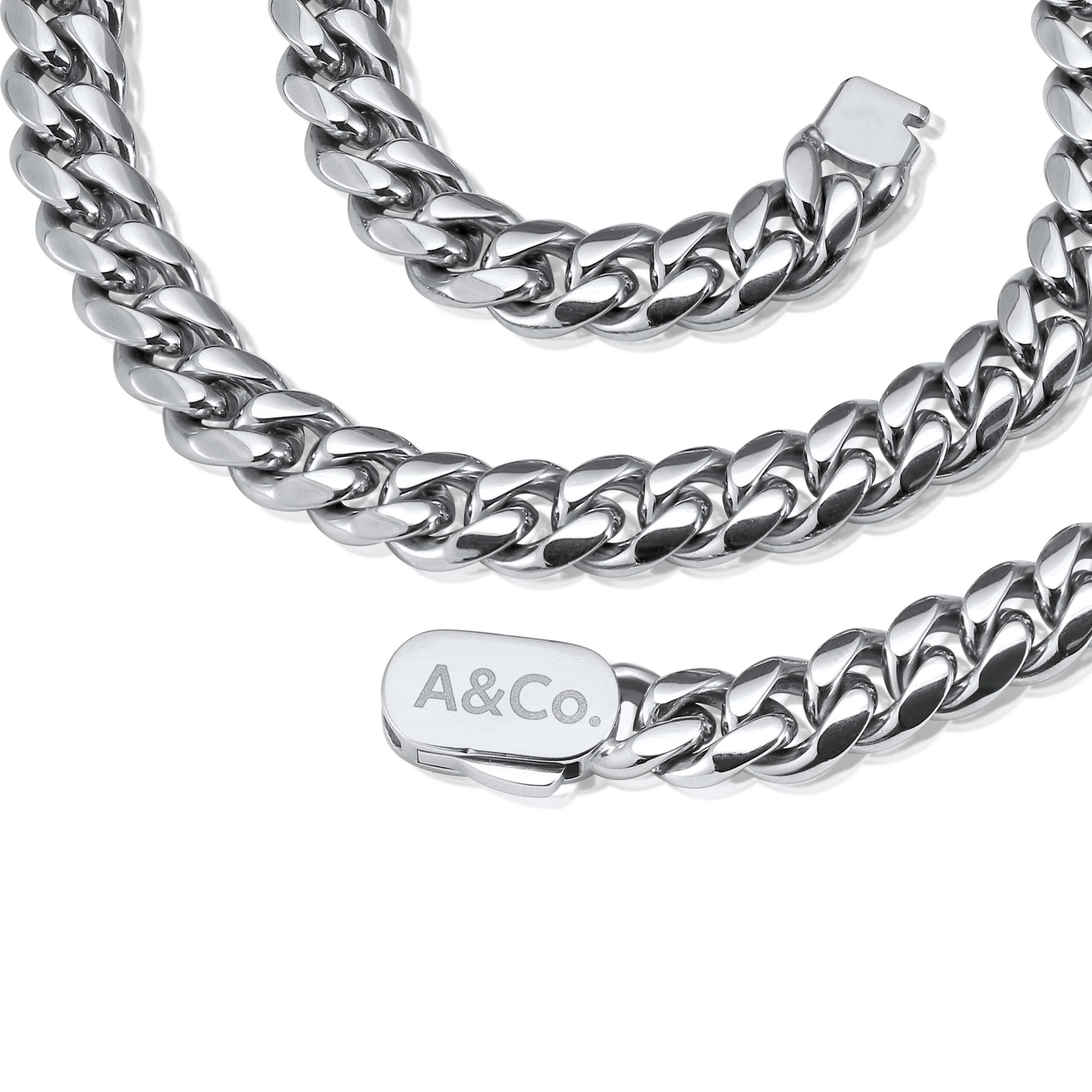 Alfred & Co. London Men's Curb Chain Necklace