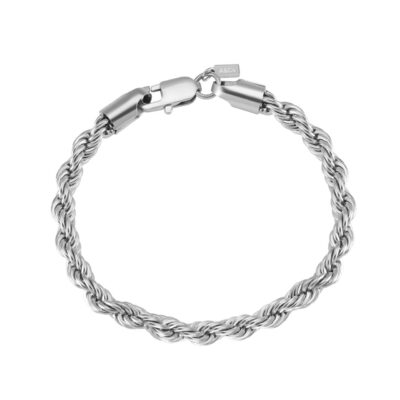 Silver Rope Bracelet 6mm