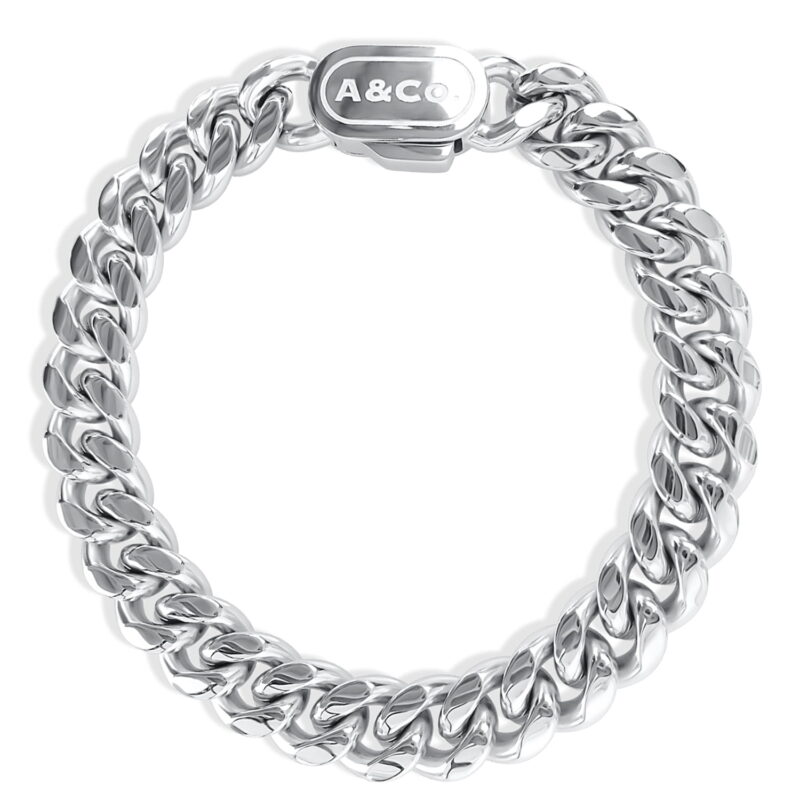 Mens Silver Bracelet Cuban