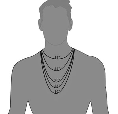 Mens Necklace Size Guide