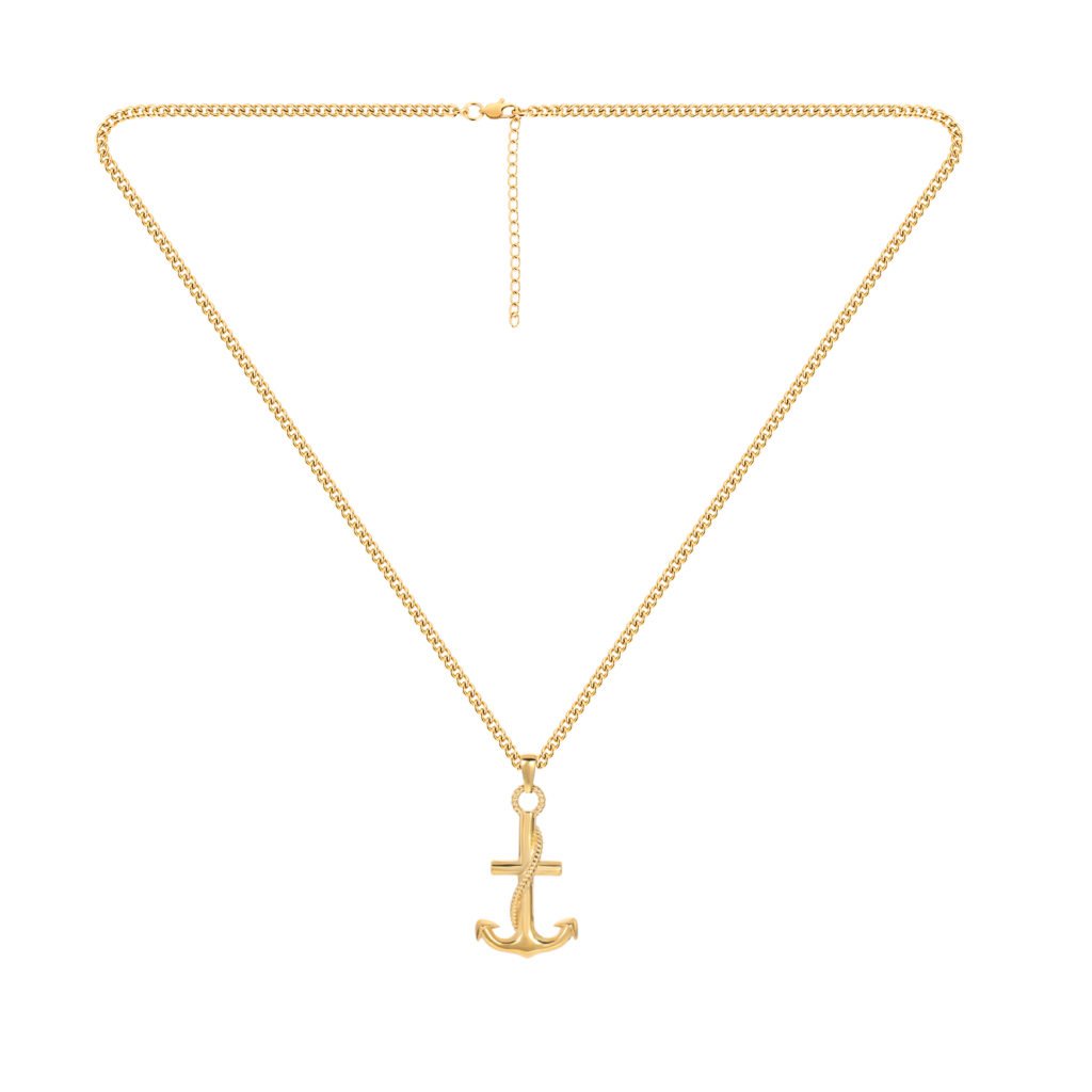 Anchor Necklace | Gold | Stylish | Alfred & Co. London