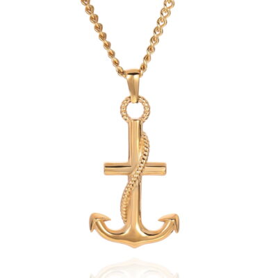 Anchor Cremation Necklace in 14K Rose Gold – closebymejewelry