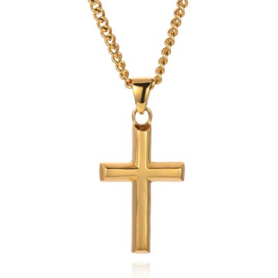 Mens Gold Cross Necklace | 20-22 Inches | 18k Gold | Shop Now