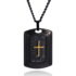 CRUCIFIX NECKLACE BLACK & GOLD