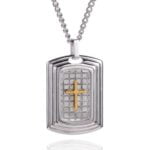 CRUCIFIX NECKLACE SILVER & GOLD