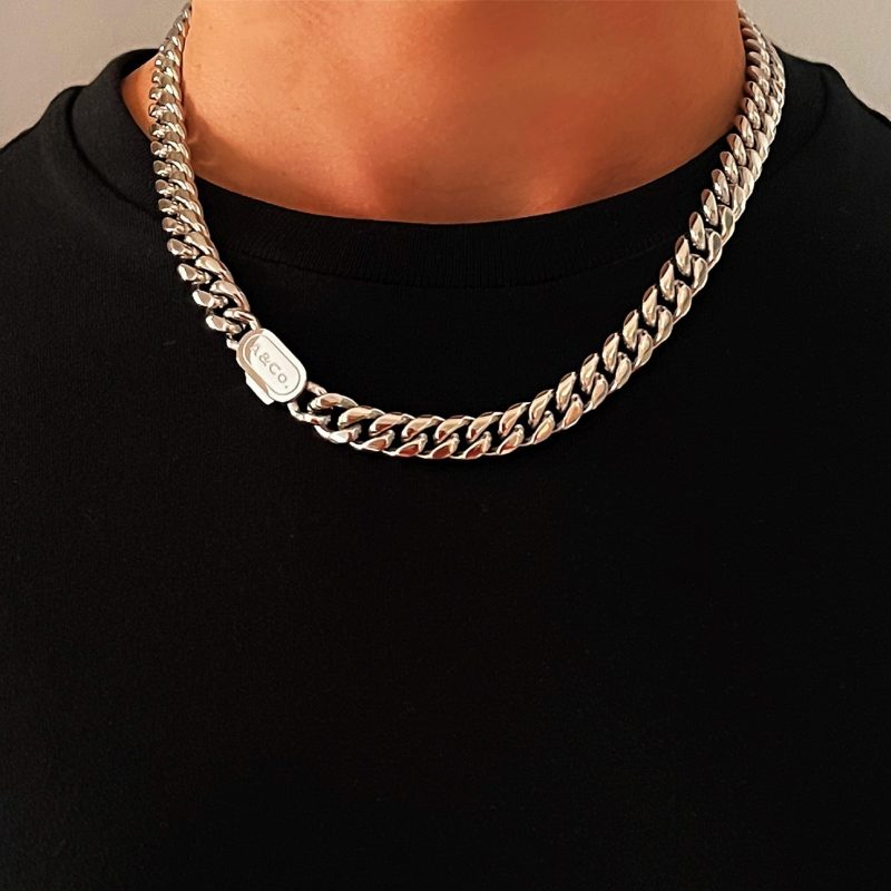 Mens Silver Chain Necklace - Brooklyn