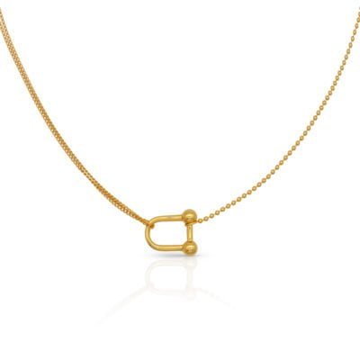 Bar Pendant Necklace Gold