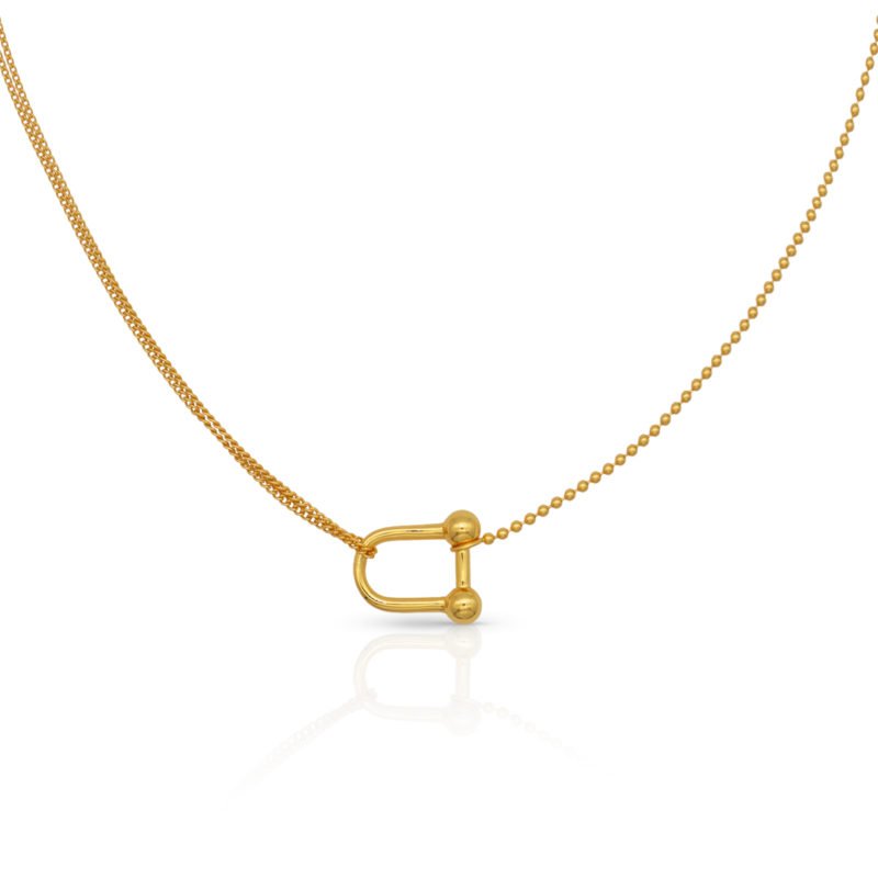 Bar Pendant Necklace Gold