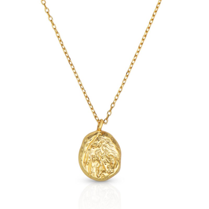 Lava Pendant Necklace Gold