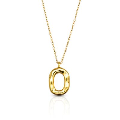 Oval Pendant Necklace Gold