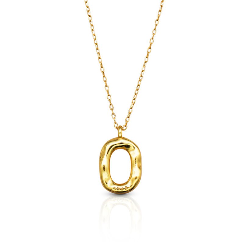 Oval Pendant Necklace Gold