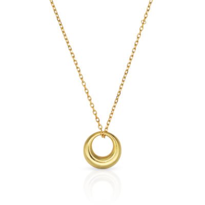 Circle Pendant Necklace Gold