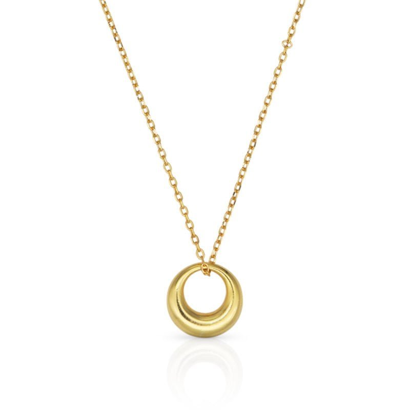 Circle Pendant Necklace Gold