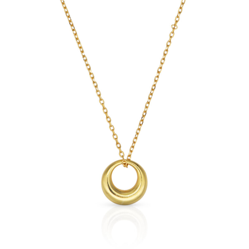 Circle Pendant Necklace Gold