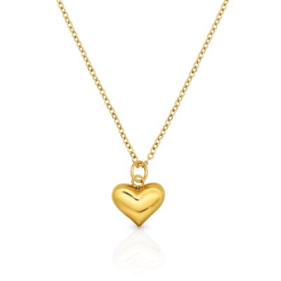 Heart Pendant Necklace Gold