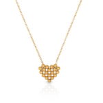 Heart Bead Pendant Necklace | Gold-TONE
