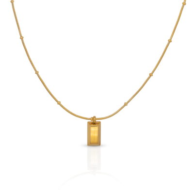 Bullion Pendant Necklace Gold