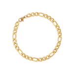 Womens Gold Figaro Bracelet