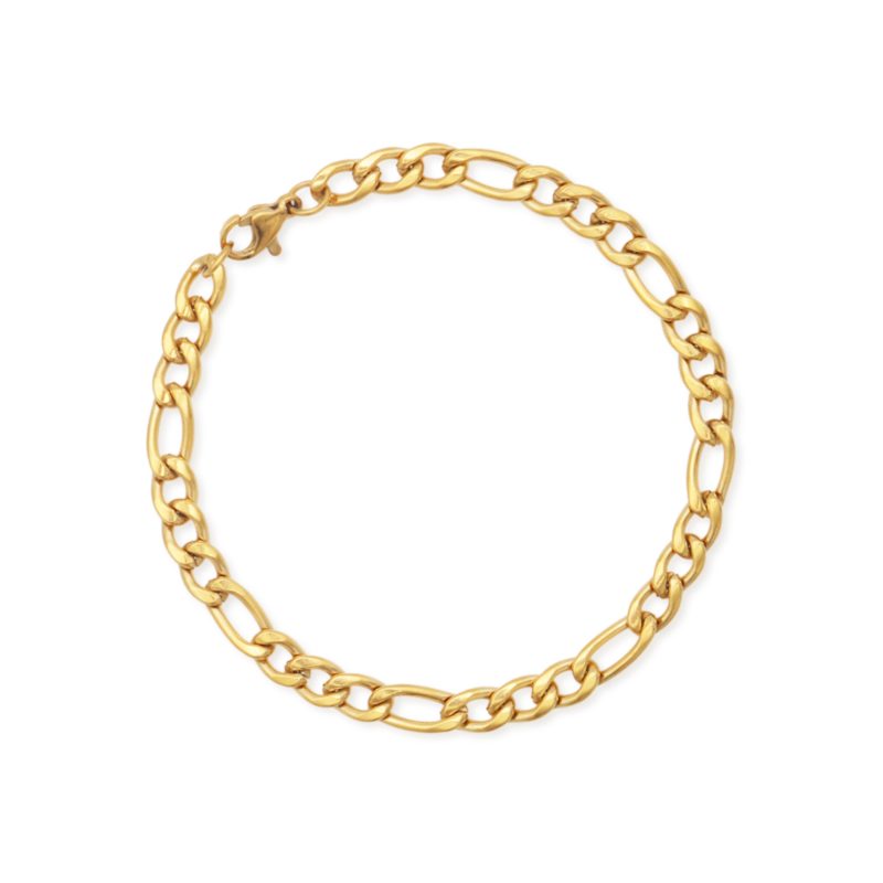 Womens Gold Figaro Bracelet