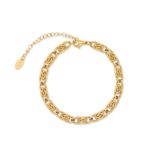 Paperclip Curved Bracelet | Gold