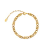 Paperclip Curved Bracelet | Gold-TONE
