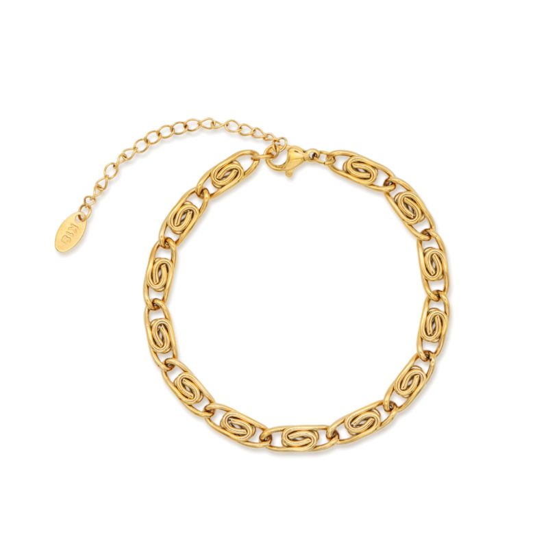 Gold Paperclip Bracelet