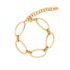 Womens Gold Oval Bracelet