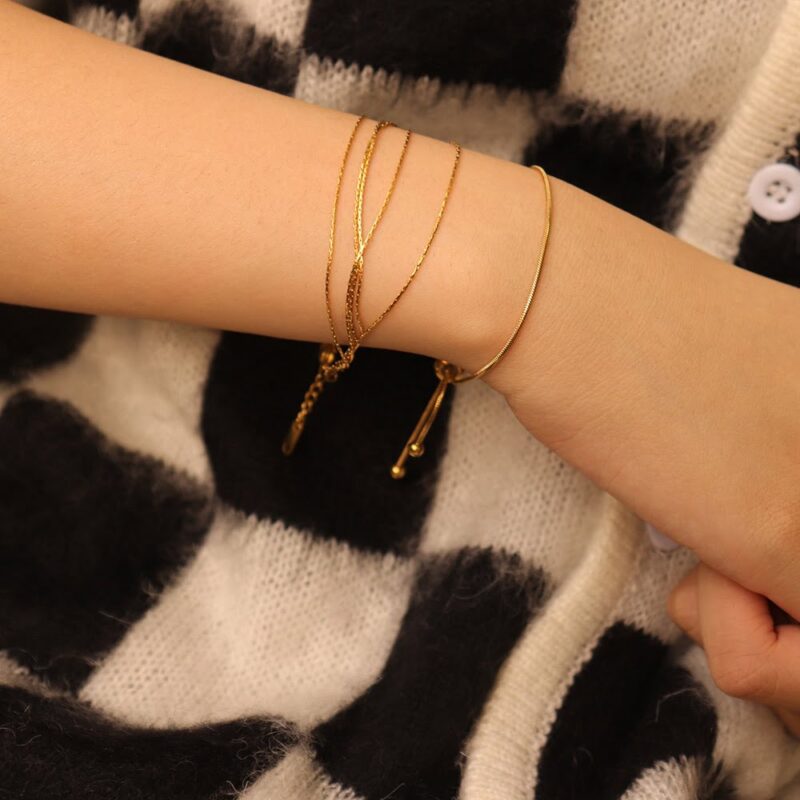 Womens Gold Snake Bracelet