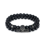 Skull & Bar Bracelet | Lunar Black