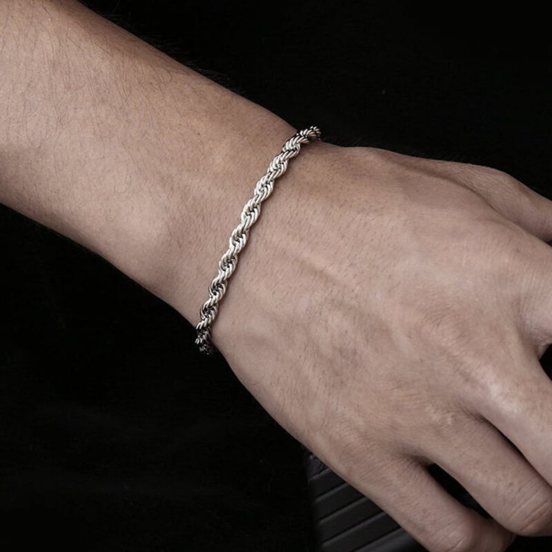 Silver Rope Bracelet