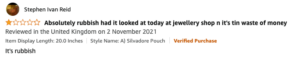 bad amazon jewellery review