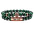 Green Tiger Eye Bead Bracelet Rose Gold