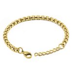 BOX BRACELET (GOLD) | 4MM WIDTH