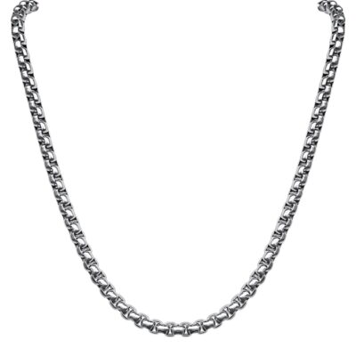 Silver Rolo Chain Necklace