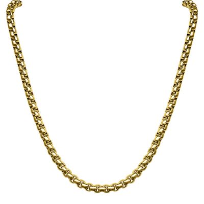 Gold Rolo Chain Necklace