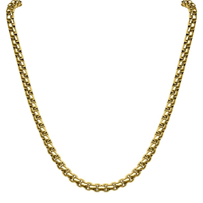 Gold Rolo Chain Necklace