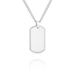 MENS SILVER ID NECKLACE